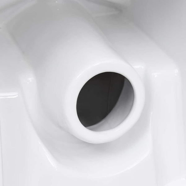 vidaXL Ceramic Toilet Horizontal Outlet White