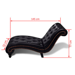 vidaXL Chaise Lounge Brown Faux Leather