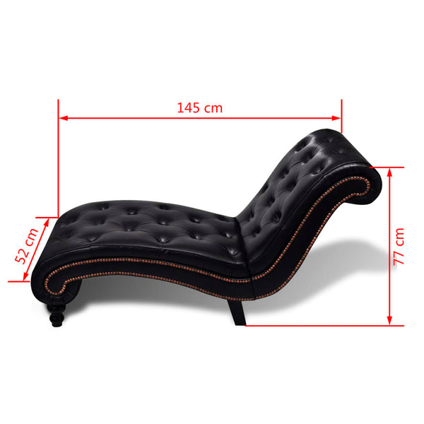 vidaXL Chaise Lounge Brown Faux Leather