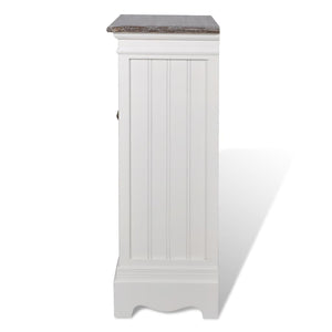 vidaXL Cabinet 2 Doors 1 Drawer White MDF
