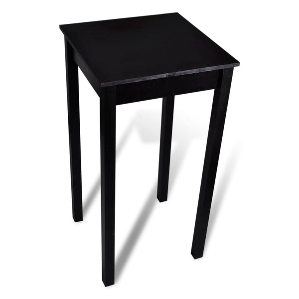 Bar Set Bar Table with 2 Bar Stools Black