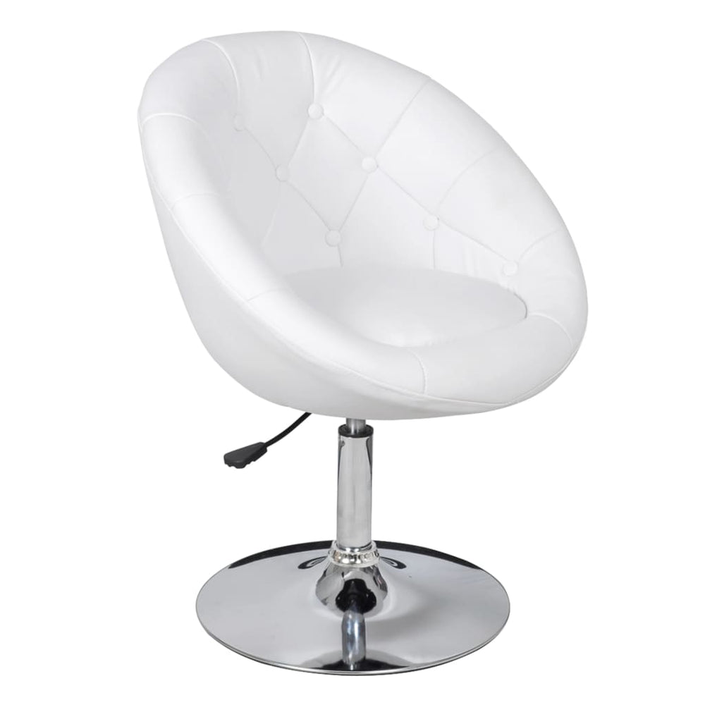 vidaXL Cocktail Armchair White Faux Leather