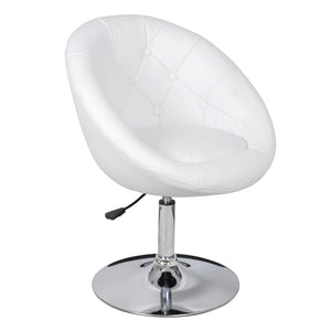 vidaXL Cocktail Armchair White Faux Leather