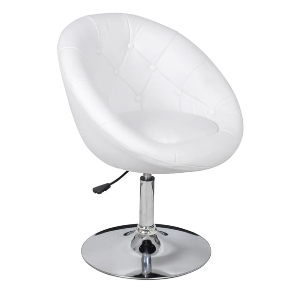 vidaXL Cocktail Armchair White Faux Leather