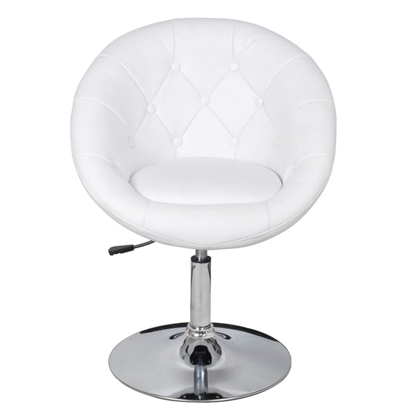 vidaXL Cocktail Armchair White Faux Leather