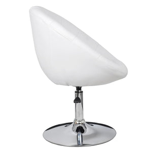 vidaXL Cocktail Armchair White Faux Leather