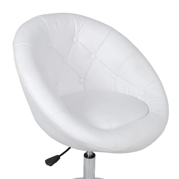 vidaXL Cocktail Armchair White Faux Leather