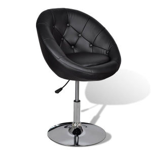 vidaXL Cocktail Armchair Black Faux Leather