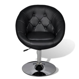 vidaXL Cocktail Armchair Black Faux Leather