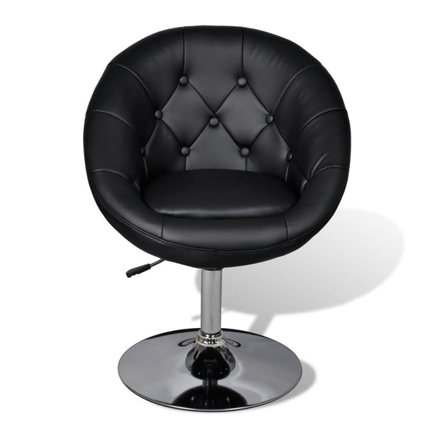 vidaXL Cocktail Armchair Black Faux Leather
