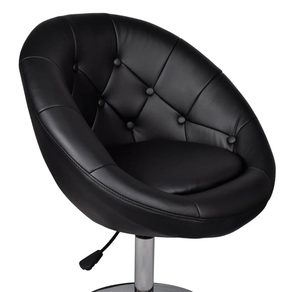vidaXL Cocktail Armchair Black Faux Leather