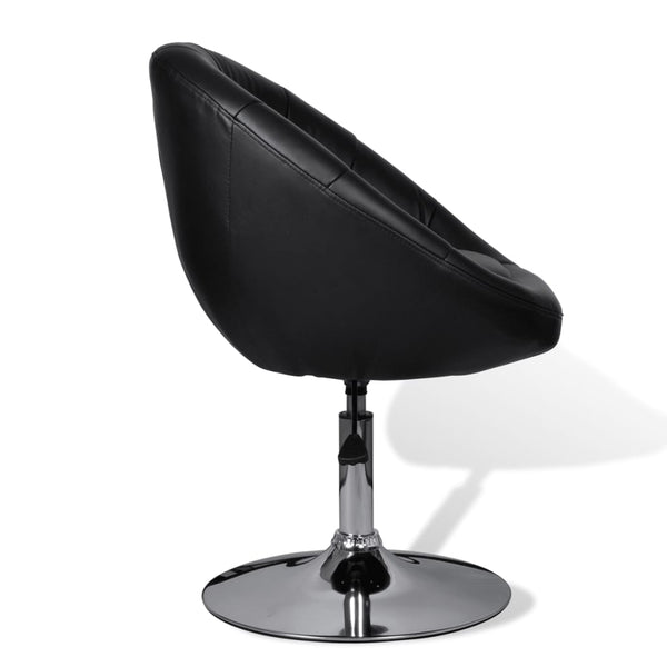 vidaXL Cocktail Armchair Black Faux Leather