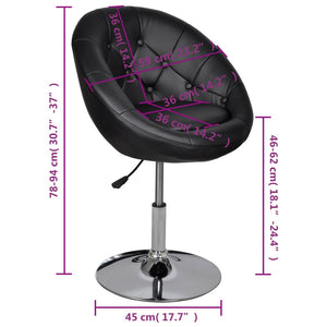 vidaXL Cocktail Armchair Black Faux Leather