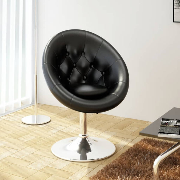 vidaXL Cocktail Armchair Black Faux Leather