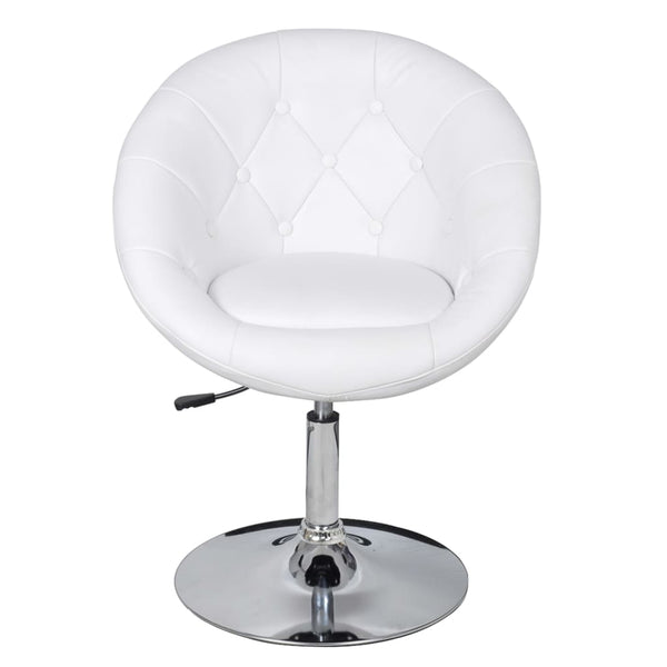 vidaXL Cocktail Armchairs 2 pcs White Faux Leather