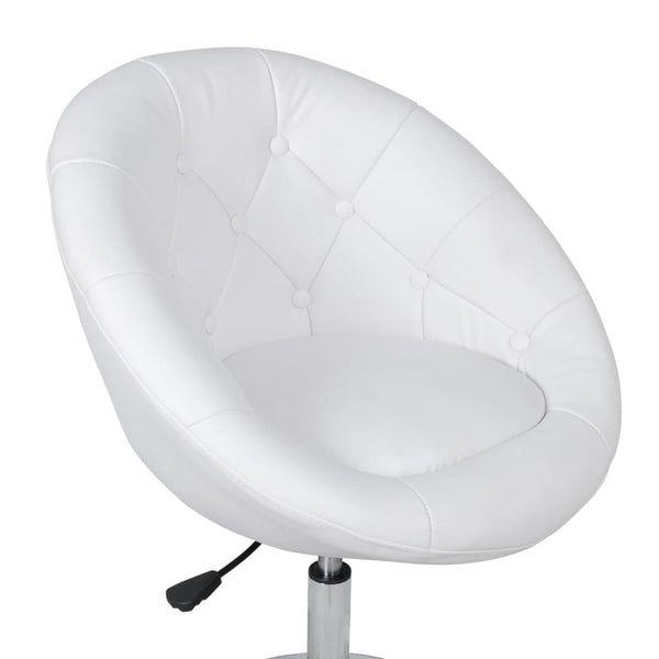 vidaXL Cocktail Armchairs 2 pcs White Faux Leather