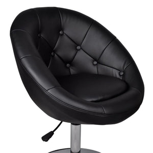 vidaXL Cocktail Armchairs 2 pcs Black Faux Leather