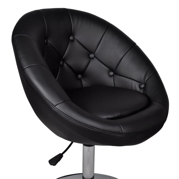 vidaXL Cocktail Armchairs 2 pcs Black Faux Leather