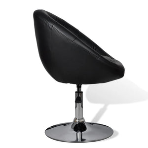 vidaXL Cocktail Armchairs 2 pcs Black Faux Leather