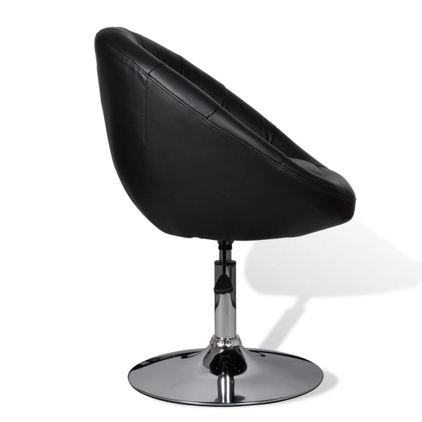 vidaXL Cocktail Armchairs 2 pcs Black Faux Leather