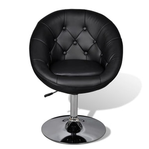 vidaXL Cocktail Armchairs 2 pcs Black Faux Leather