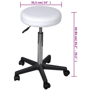vidaXL Office Stool White