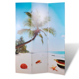 vidaXL Folding Room Divider 120 x 170 cm Beach