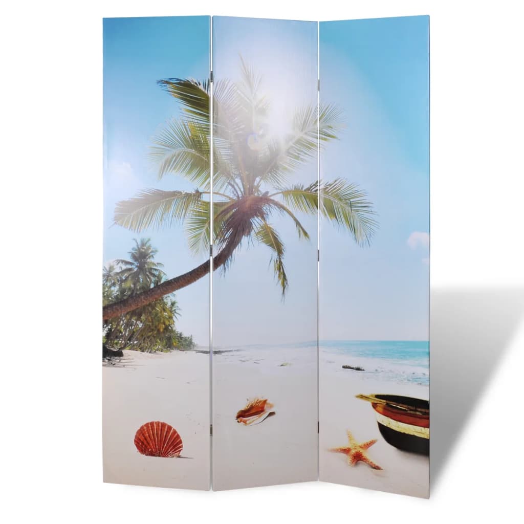 vidaXL Folding Room Divider 120 x 170 cm Beach