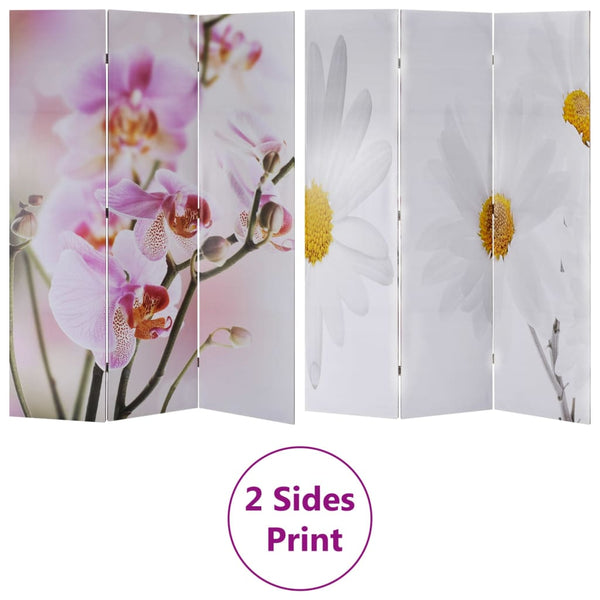 vidaXL Folding Room Divider 120 x 170 cm Flower