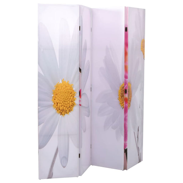 vidaXL Folding Room Divider 160 x 170 cm Flower