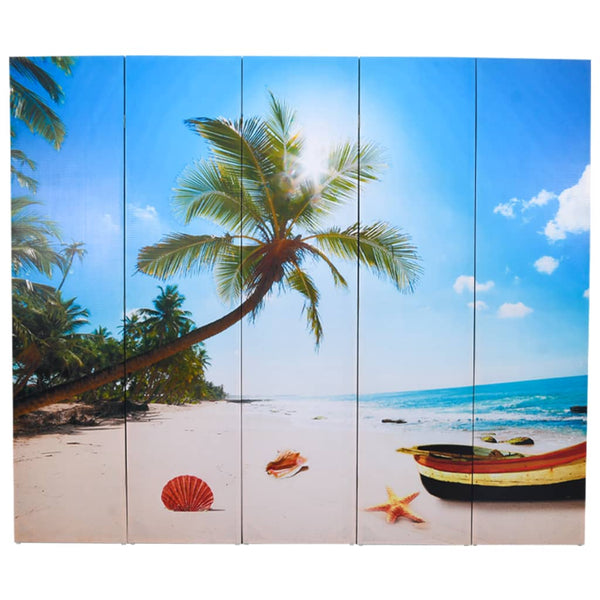 vidaXL Folding Room Divider 200 x 170 cm Beach