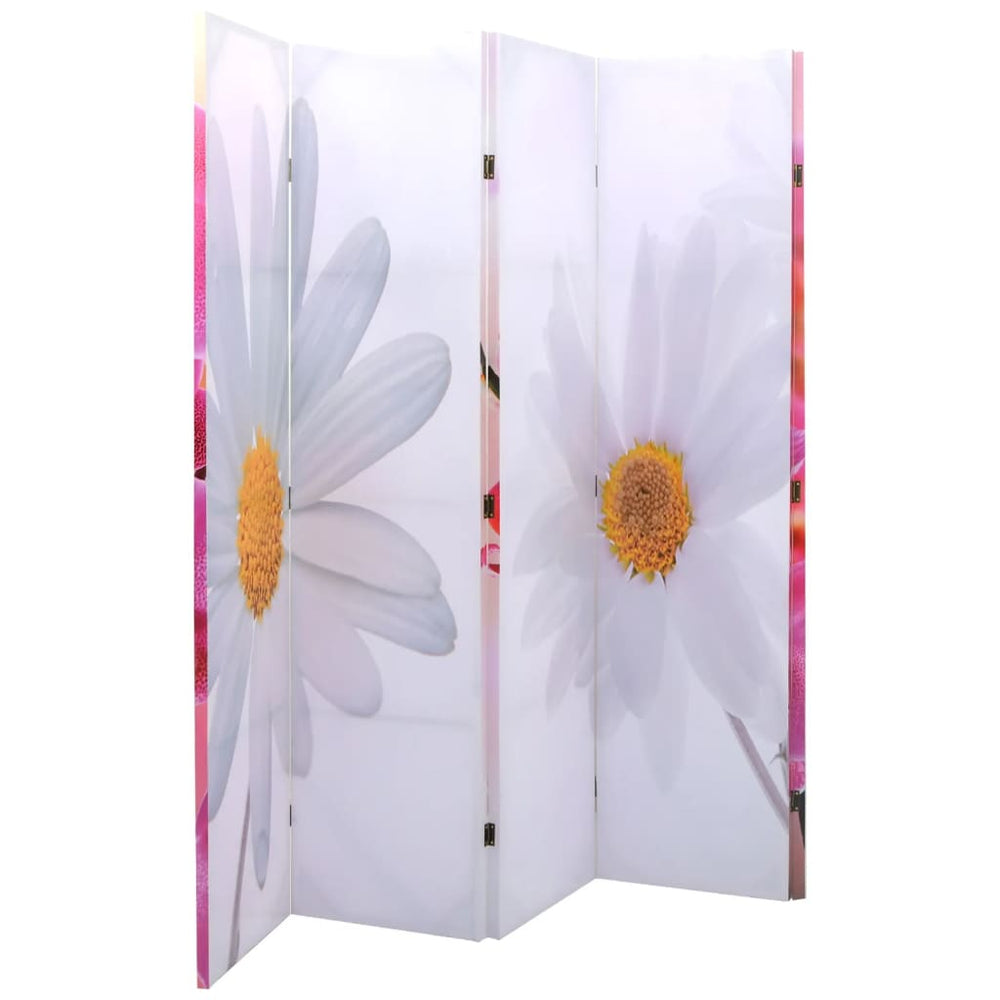 vidaXL Folding Room Divider 200 x 170 cm Flower