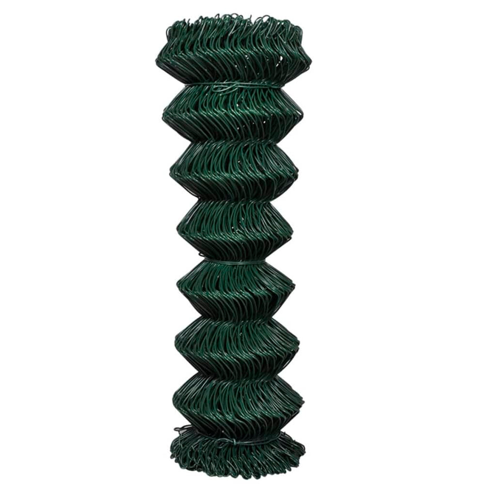 vidaXL Chain Link Fence Steel 1.25x25 m