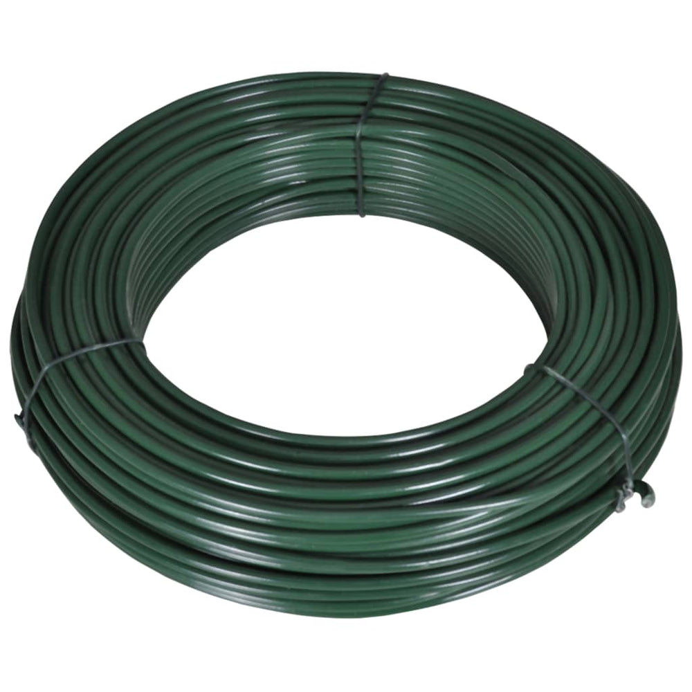 vidaXL Tension Wire 55 m 2.1/3.1 mm Steel Green