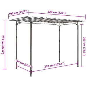 Steel Pavilion Gazebo Garden House Arbour Summer House