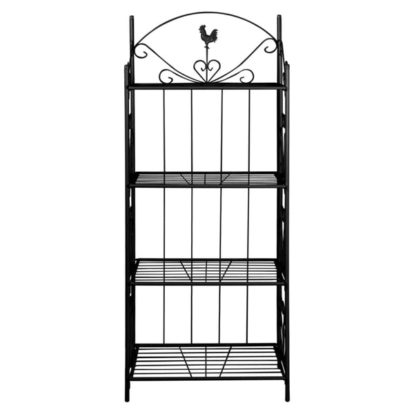 Plant Stair Flower Shelf Flower Stand Black