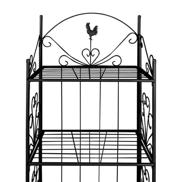Plant Stair Flower Shelf Flower Stand Black