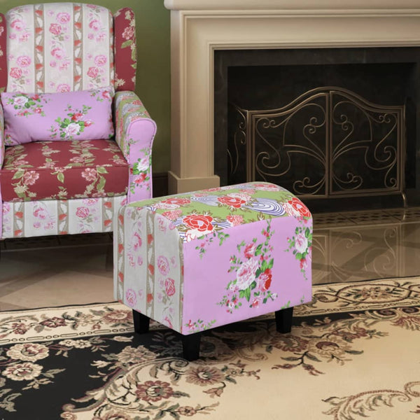 Footstool Stool Upholstered Stool Colorful patchwork
