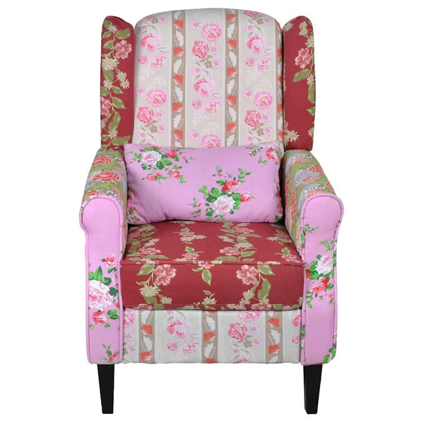 vidaXL Armchair with Patchwork Design Fabric