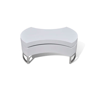 vidaXL Coffee Table Shape-Adjustable High Gloss White
