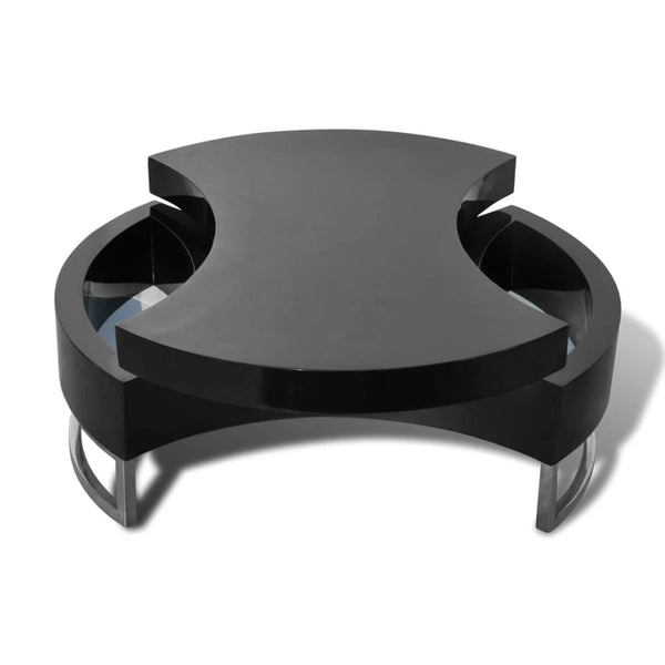vidaXL Adjustable Coffee Table High Gloss Black