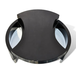vidaXL Adjustable Coffee Table High Gloss Black