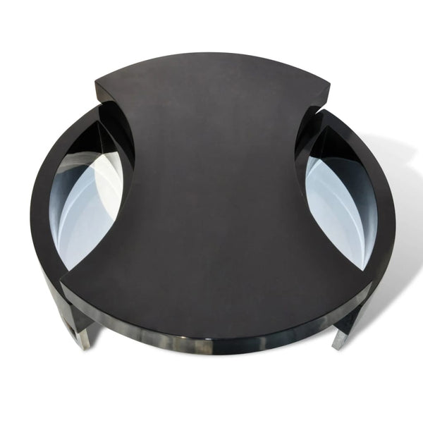 vidaXL Adjustable Coffee Table High Gloss Black