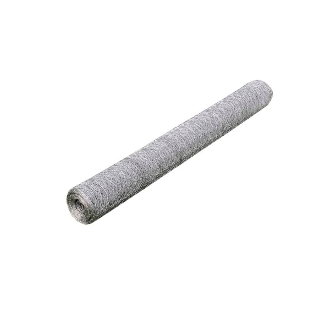 vidaXL Galvanized Steel Mesh Fencing 25x0.5 m Silver