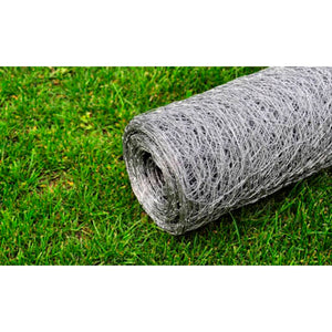 vidaXL Galvanized Steel Mesh Fencing 25x0.5 m Silver