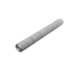 vidaXL Chicken Wire Mesh Galvanized Steel 25x1 m Silver