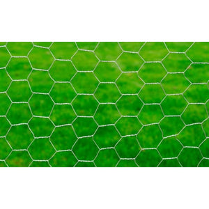 vidaXL Chicken Wire Mesh Galvanized Steel 25x1 m Silver