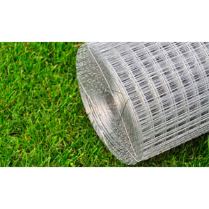 vidaXL Wire Mesh Galvanized Steel 25x1 m Silver