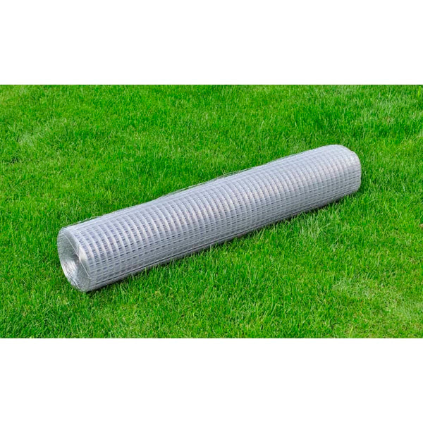 vidaXL Wire Mesh Galvanized Steel 25x1 m Silver