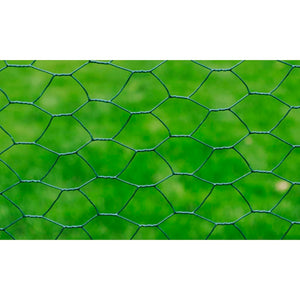 vidaXL PVC Coated Wire Mesh Fence 25x0.5 m Green